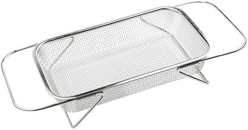 Dhvyant Mart Small Retractable Kitchen Drain Basket For Vegetable-Fruit With Drying Dishes Collapsible Strainer(Steel Pack of 1)