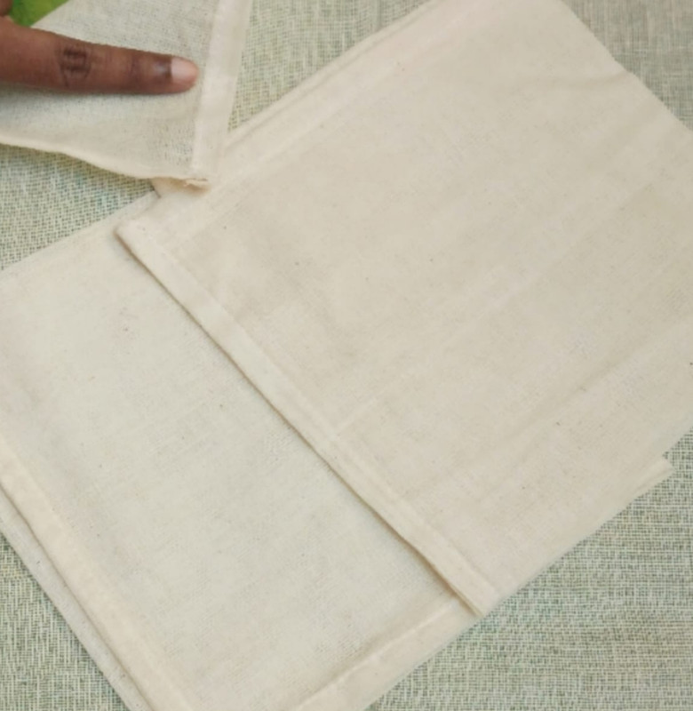 MAIYAL 100%Cotton CHEESE CLOTH/multipurpose Collapsible Strainer(Beige Pack of 2)