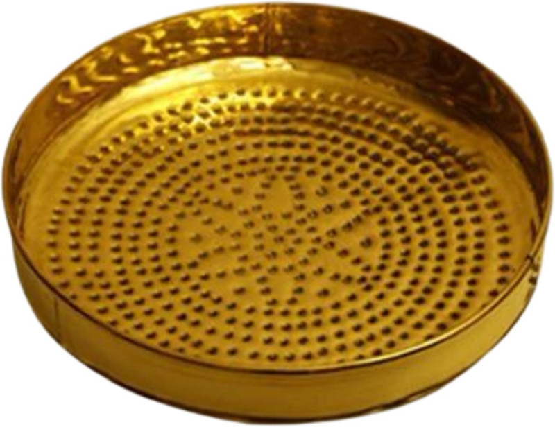 prasath metal mart Brass Channi jalleda | Brass sieve | Brass for rice Sieve wedding purpose Colander(Gold Pack of 1)
