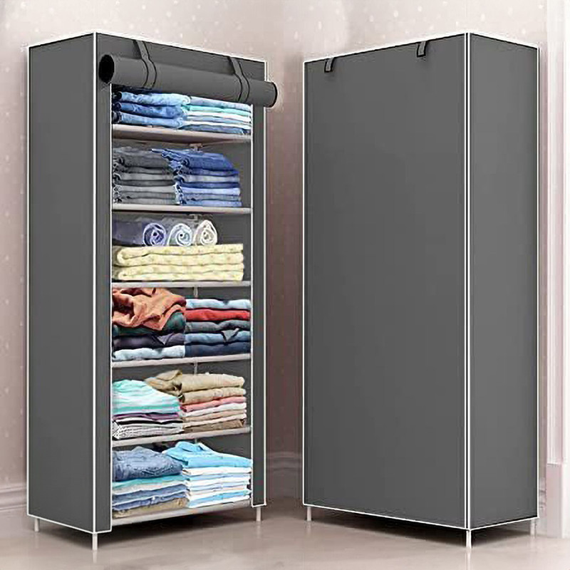 Flipkart Perfect Homes Studio PVC Collapsible Wardrobe(Finish Color - Grey, DIY(Do-It-Yourself))