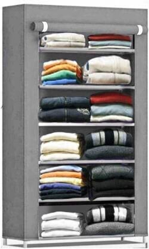 S . K Store Carbon Steel Collapsible Wardrobe(Finish Color - Grey, DIY(Do-It-Yourself)) - 84% off at DetectaDeal