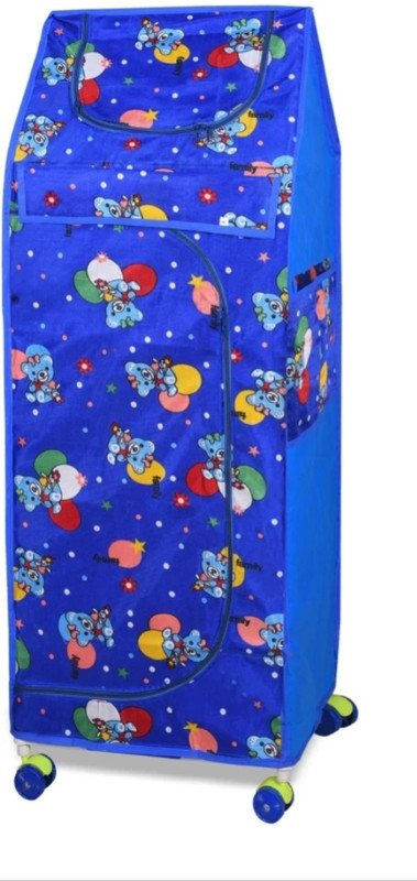 futurist world Multipurpose 5 Shelve Baby Wardrobe Cotton Collapsible Wardrobe(Finish Color - Blue, DIY(Do-It-Yourself))