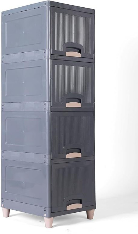 Sorath PVC Collapsible Wardrobe(Finish Color - Grey, DIY(Do-It-Yourself)) - 68% off at DetectaDeal