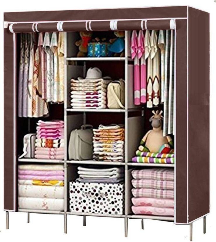 MEZIRE Collapsible Wardrobe 88130 PP Collapsible Wardrobe(Finish Color - Matte, DIY(Do-It-Yourself))