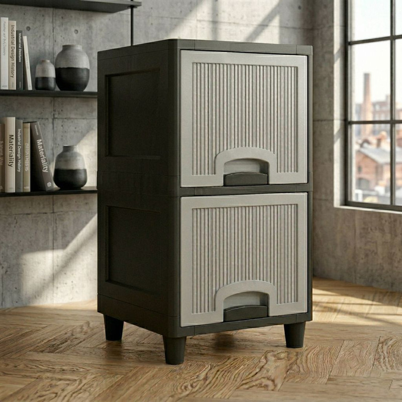 MAXTID Ultra-Strong Multi-Layer Cabinet PP Collapsible Wardrobe(Finish Color - White-3, DIY(Do-It-Yourself))
