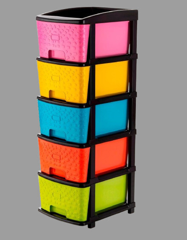 Nejadhari Modular Drawer Storage Organizer | Easy-to-Clean Books Organizer for Kids Room PP Collapsible Wardrobe(Finish Color - MUlticolor, DIY(Do-It-Yourself))
