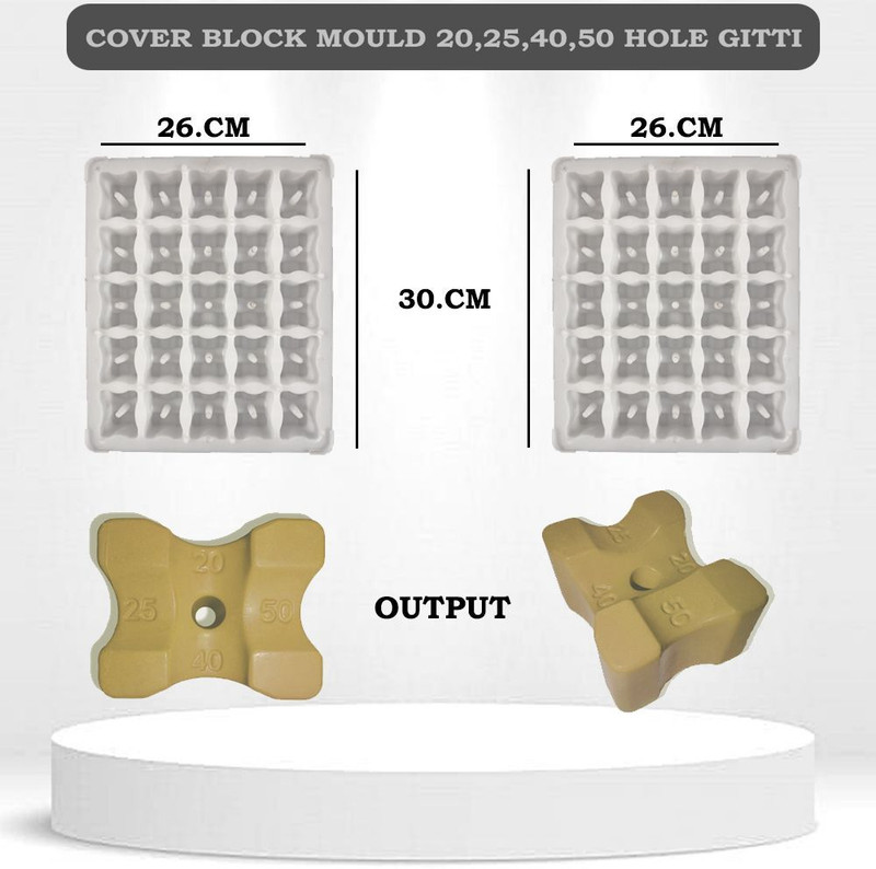 LINUX COVER BLOCK MOULD (COMBO)20,25,40,50 MM (25 CAVATY) Column Cap & Base (Plastic) Column Cap & Base(Plastic)