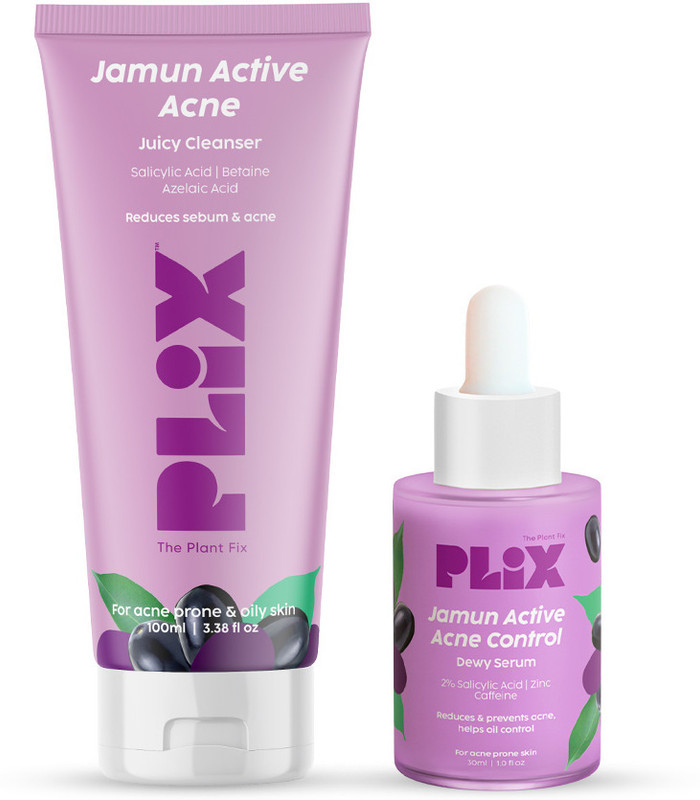 The Plant Fix Plix Jamun Face Wash and Active Acne Serum Combo For Oil Control(2 Items in the set)