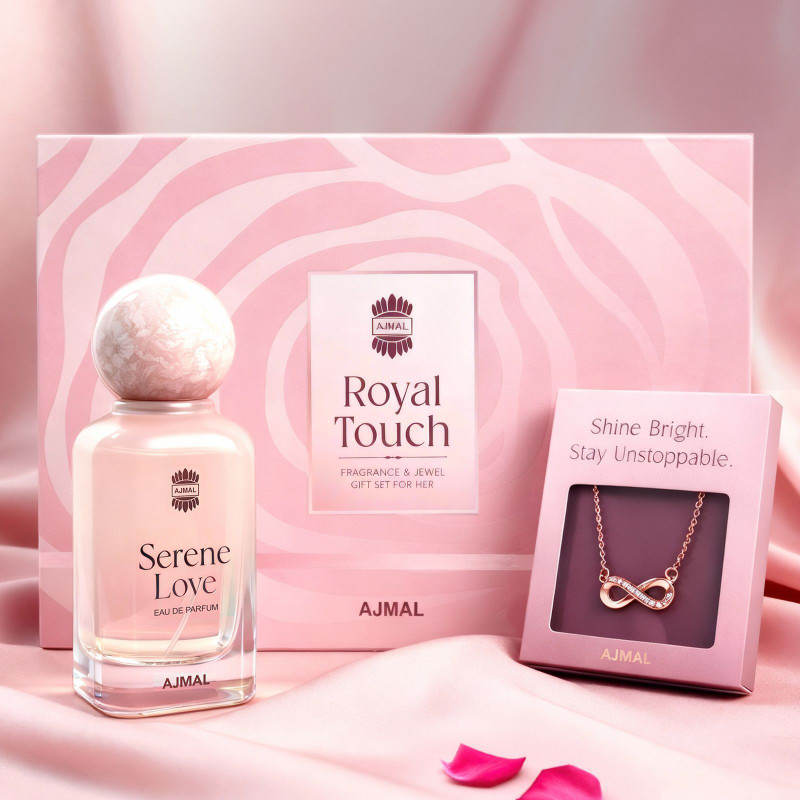 Ajmal Royal Touch Women Perfume & Jewellery Gift Set Valentine Gift for Her(2 Items in the set)