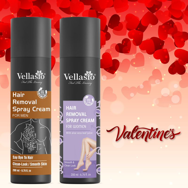 vellasio Valentine Couple Hair Removal Spray(2 Items in the set)