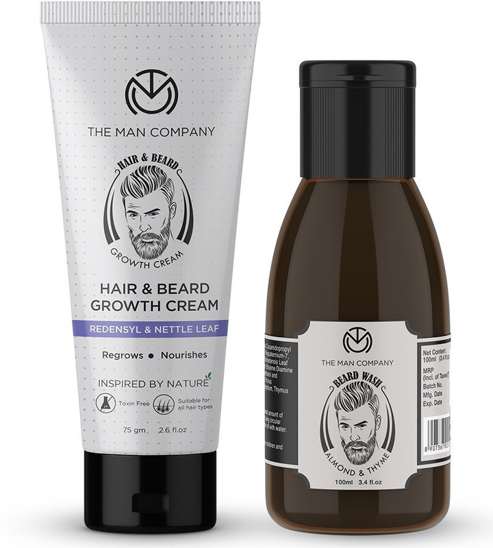 THE MAN COMPANY Beard Growth Duo – Combo Of Beard Wash & Beard Growth Cream (2 Items in the set)