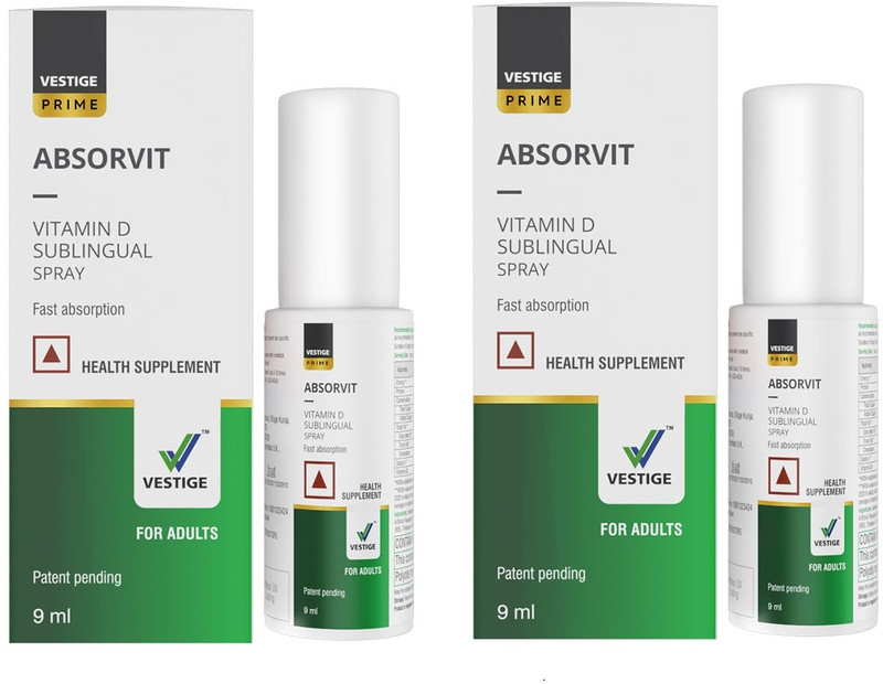 Vestige PRIME ABSORVIT VITAMIN D SUBLINGUAL SPRAY 09ML (PACK OF 2)(2 Items in the set)
