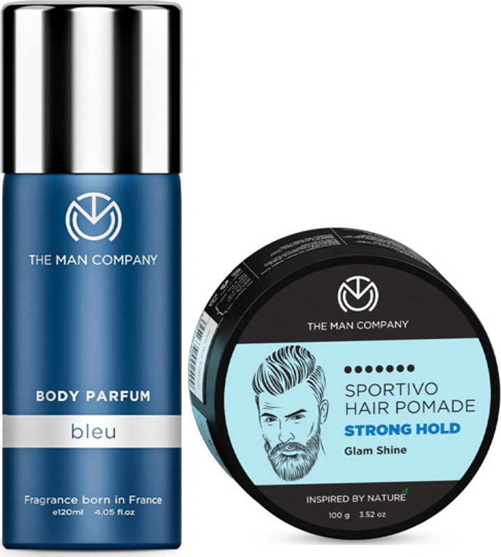 THE MAN COMPANY Gym Ready Duo (Blue Body Perfume + Sportivo Pomade)(2 Items in the set)