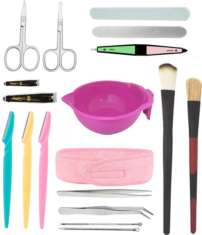 MGP FASHION Nose Eyebrow Scissor, Nail Cutter Nail File, Face Razor, Face Pack Brush Mixing Bowl, Headband Hygiene Tools Kit(0 Items in the set)