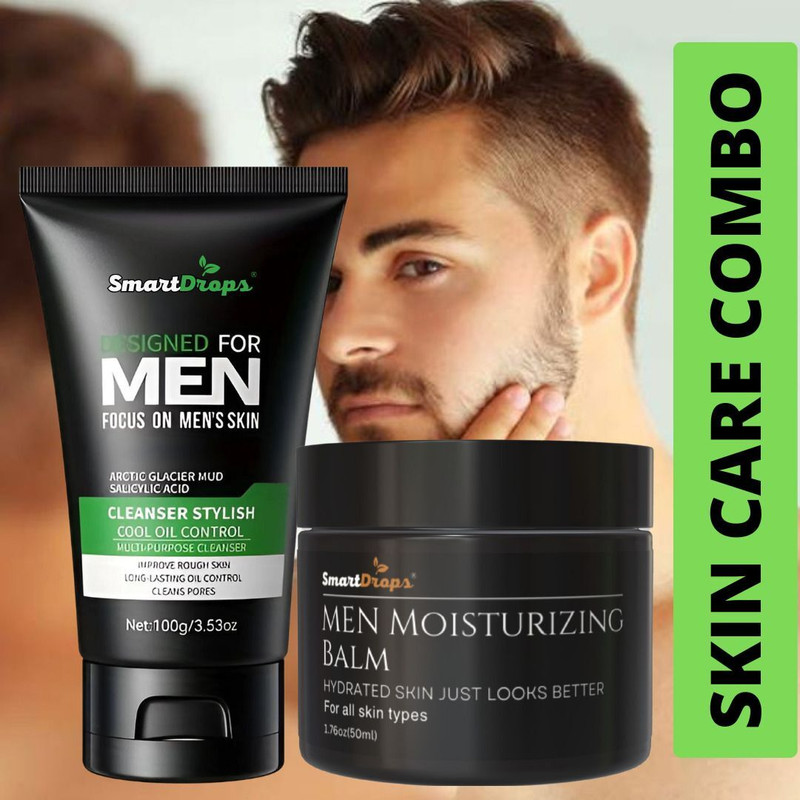 smartdrops Skin Hydration Refreshing & Cleansing Face Wash With Moisturizing Cream Combo For Men(2 Items in the set)