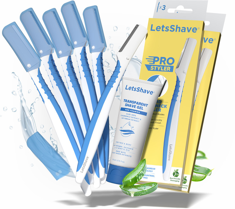 LetsShave Pro Styler for Men with Transparent Shave Gel 15ml, Beard Shaping tool(1 Items in the set)