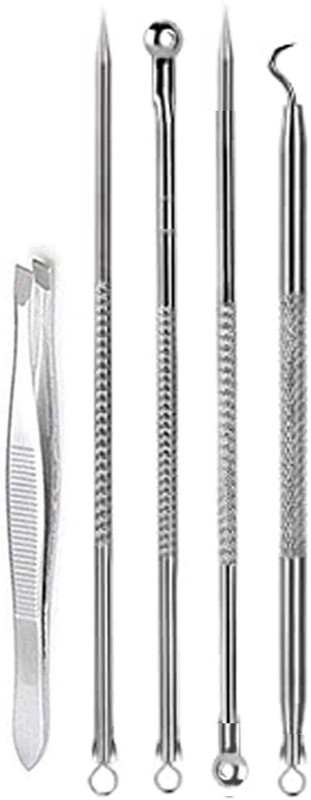 MGP FASHION Multipurpose Stainless steel Blackhead Remover Blemish Remover Pimple Acne Spot Comedone(5 Items in the set)