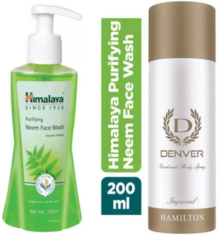 HIMALAYA Neem Facewash 200Ml AND IMPERIAL DEO  (2 Items in the set)