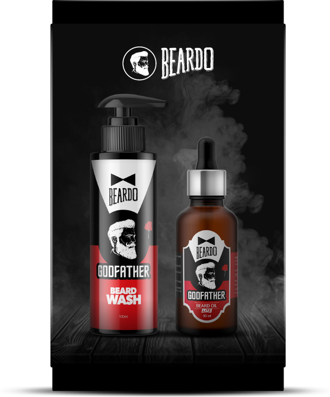 BEARDO Godfather Beard Wash, 100ml and Godfather Lite Beard Oil, 30ml Gift Set Combo (Pack of 2)