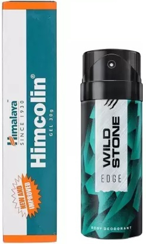 HIMALAYA Himcolin Gel 30 g with EDGE Body Spray – For Men (150 ml) (2 Items in the set)