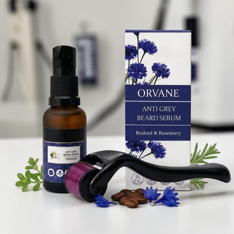 Orvane Multi-Benefit Beard Kit – Anti-Grey, Anti-Itch, and Growth Boosting(2 Items in the set)