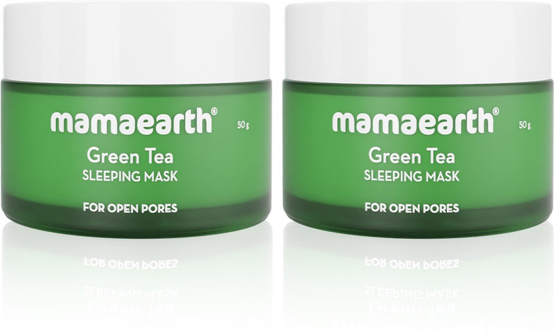 MamaEarth Green Tea Sleeping Mask with Green Tea & Collagen (Pack of 2) (100 g)