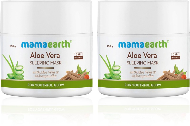 MamaEarth Aloe Vera Sleeping Mask Night Cream with Aloe Vera (Pack of 2)  (200 g)