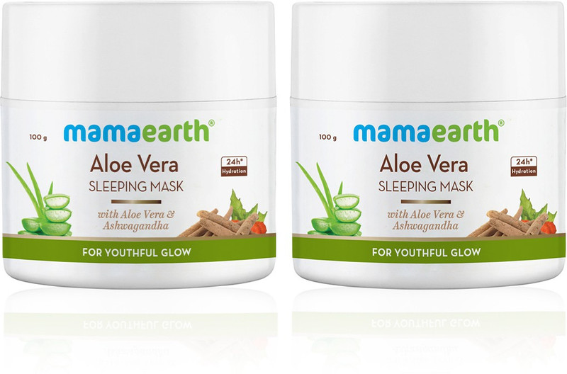 MamaEarth Aloe Vera Sleeping Mask Night Cream with Aloe Vera (Pack of 2) (200 g)