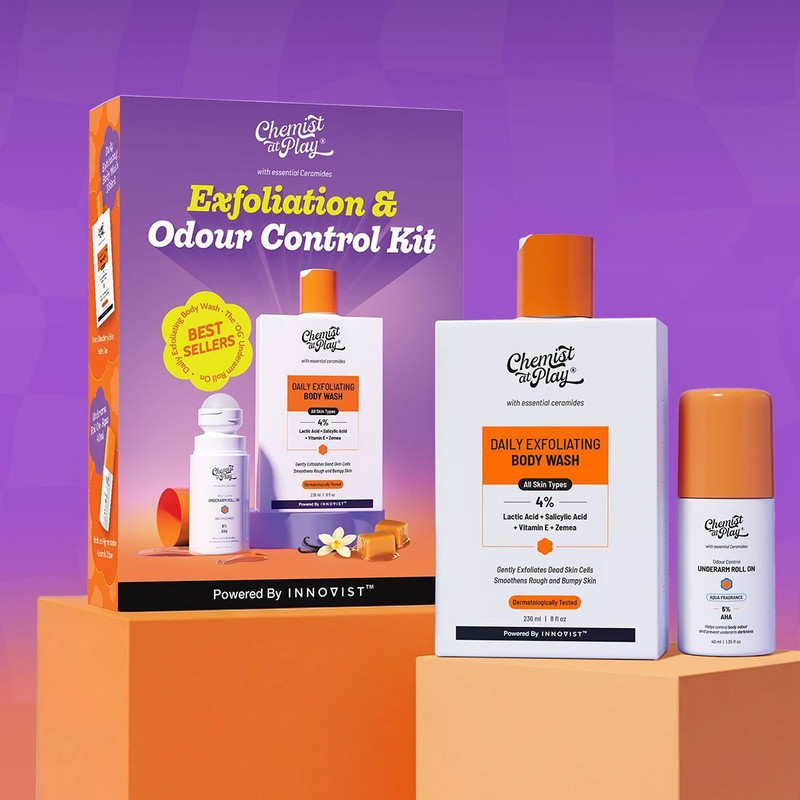 Chemist at Play Exfoliation & Odour Control Kit | Treats Strawberry Skin, Control Underarm Odour(2 Items in the set)