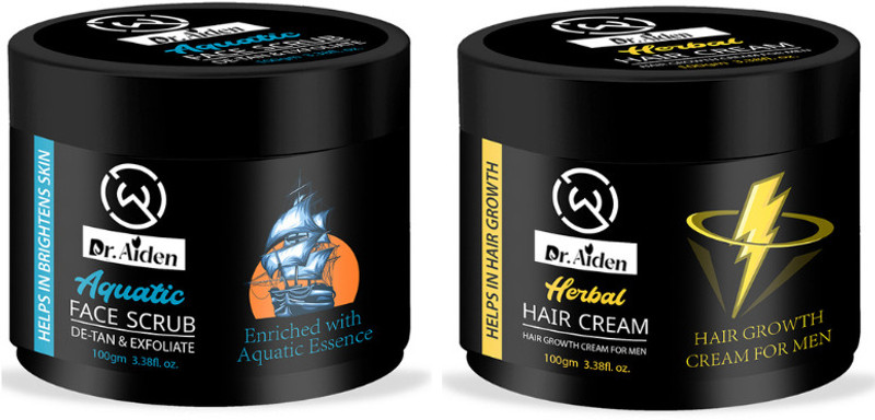Dr Aiden Aquatic Naturals Face Serum for Men & Aquatic Scrub Removes Blackheads & Dirt(2 Items in the set)