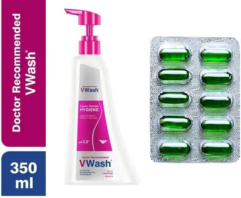 vwash Expert Intimate Hygiene Intimate Wash (100 ml, and vetamin e 10pc capsul(2 Items in the set)