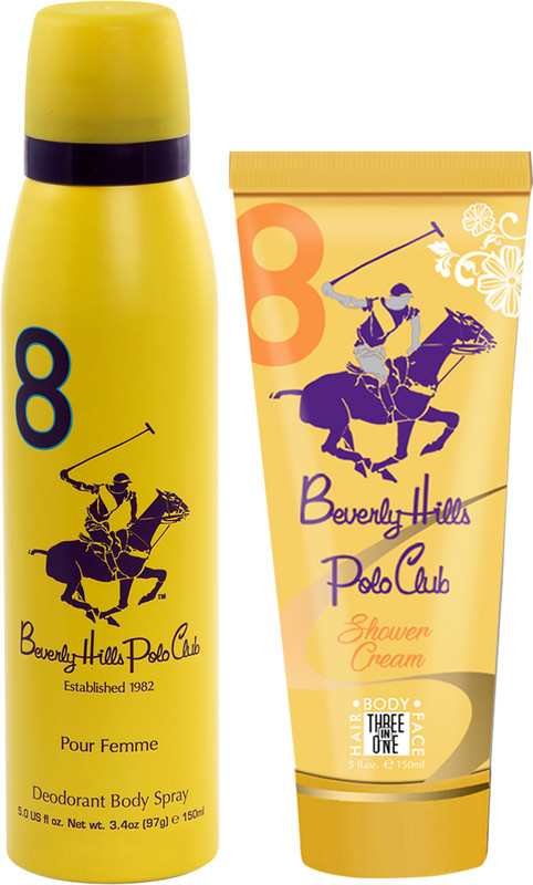 BEVERLY HILLS POLO CLUB Gift Set No.1 (Women's) Body Mist 150ml + Shower Cream 150ml(2 Items in the set)