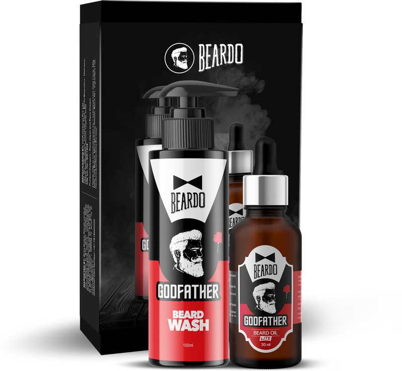 BEARDO Godfather Beard Wash, 100ml and Godfather Lite Beard Oil, 30ml Gift Set Combo (Pack of 2)  (2 Items in the set)