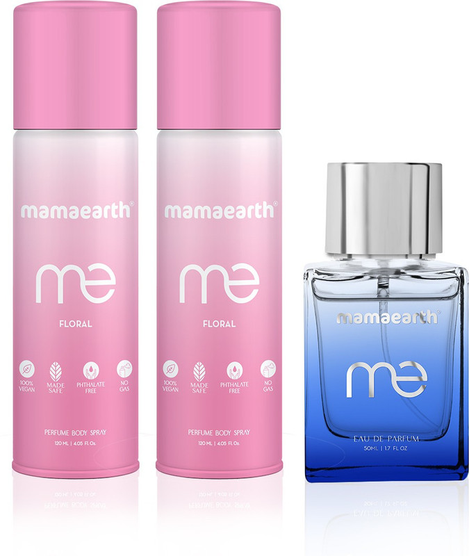 MamaEarth ME Fragrance Combo (ME Floral Deodorant (Pack Of 2) + ME Eau De Parfum) (2 Items in the set)