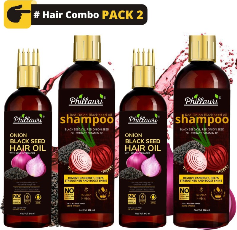 Phillauri Hair Care Kit – Ayurvedic Hair Growth Oil & Herbal Shampoo  (4 Items in the set)