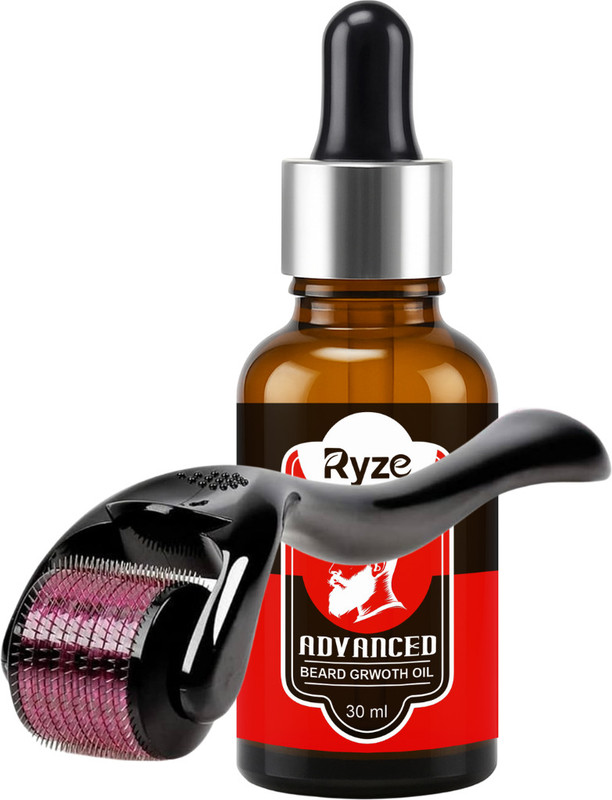 Ryze Beard Growth Oil (30ml) & Beard Activator (Derma Roller) 0.5 mm, 540 titanium needles)(2 Items in the set)