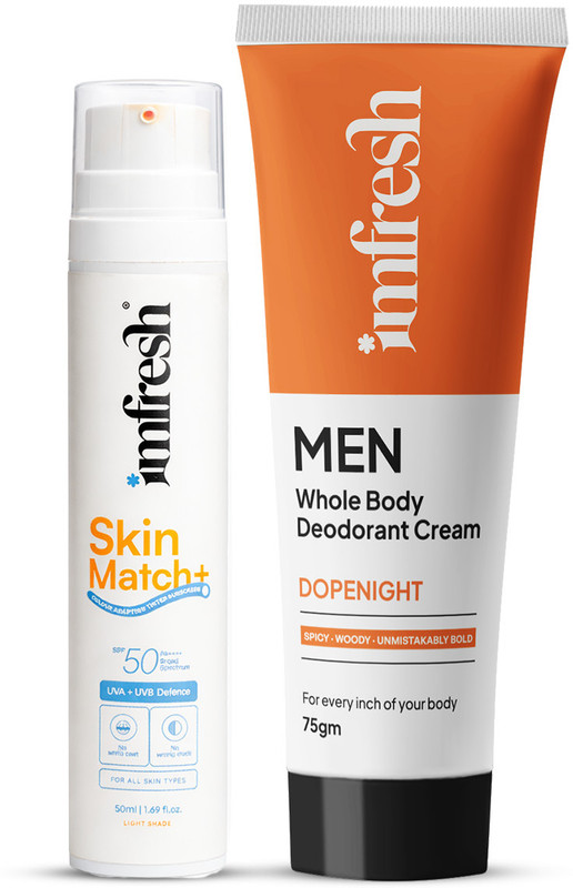 imfresh Men Original & Sunscreen, SPF 50 PA++++ Brighter & Long Lasting Odour Control(2 Items in the set)
