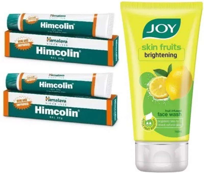 HIMALAYA Himcolin Gel ( Pack of 2 ) with Brightening Lemon Face Wash (100 ml)  (3 Items in the set)