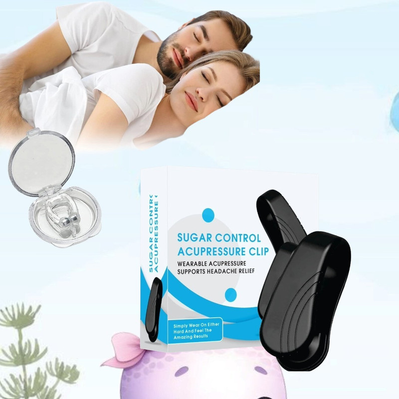 Mallade Acupoint clip for snoring and sugar regulation(2 Items in the set)