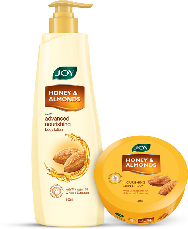 Joy Honey & Almonds Signature Combo With Body Lotion 500 ml & Skin Cream 200ml(2 Items in the set)