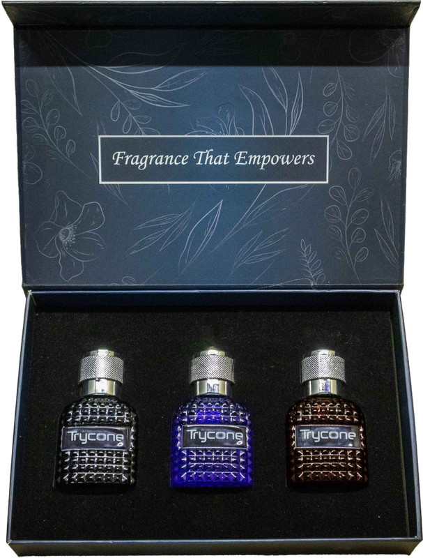 Trycone Perfume Gift Set for Men | Solvante, Bluvaris & Oudelix | Long Lasting Eau de Parfum(3 Items in the set)