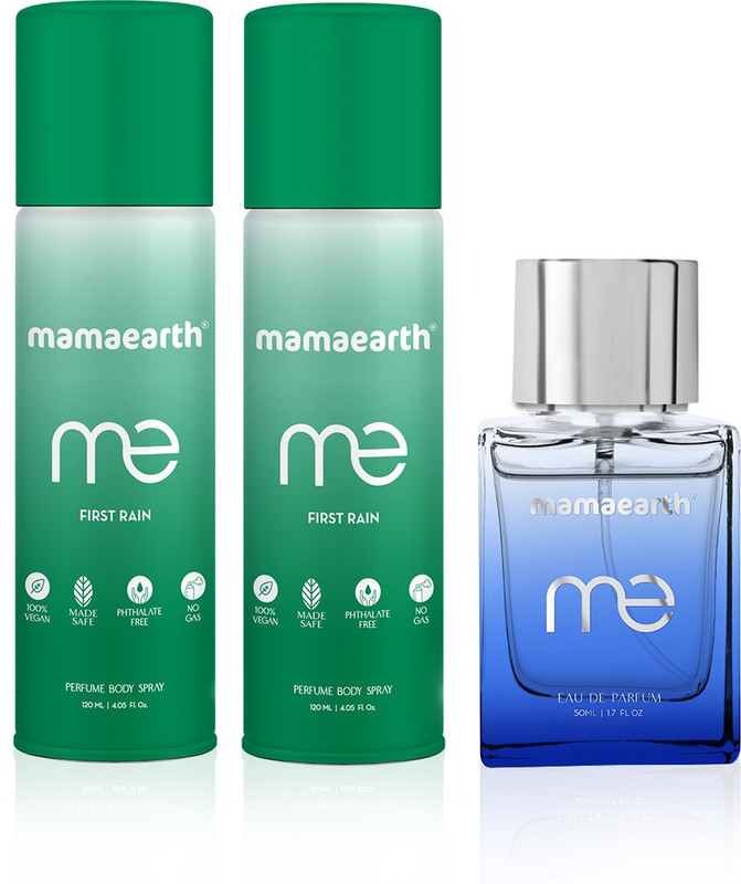 MamaEarth ME Unique Fragrance Set (ME First Rain Deodorant (2 Pcs) + ME Eau De Parfum) (3 Items in the set)