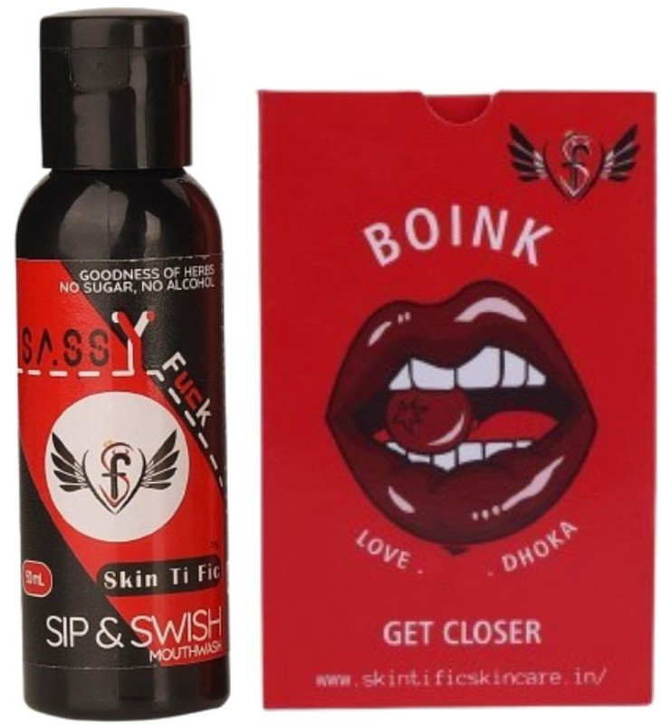 SKINTIFIC Sassy Funk : With Mouthwash, Card game(2 Items in the set)