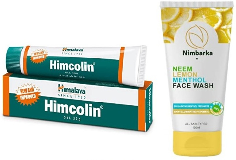 HIMALAYA Himcolin Gel – 30g with Neem Lemon Menthol Face Wash 100ml (2 Items in the set)