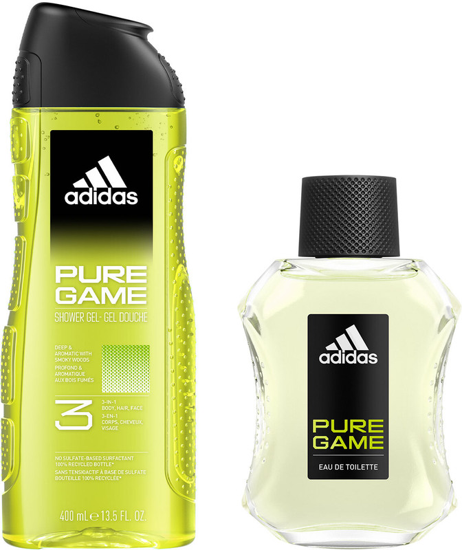 ADIDAS Pure Game Eau de Toilette 100ml + 3-IN-1 Shower Gel 400ml(2 Items in the set)