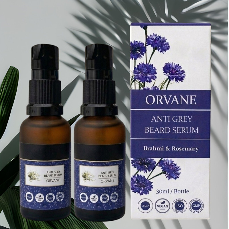 Orvane Anti Grey Beard Serum with UV Protection for Hair Color(2 Items in the set)