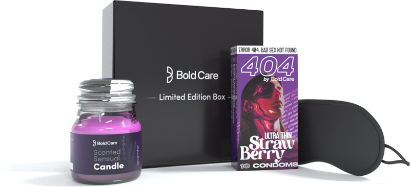 Bold Care Ultra Thin Climax Delay Condom With |Scented candles|Blindfolds(1 Items in the set)