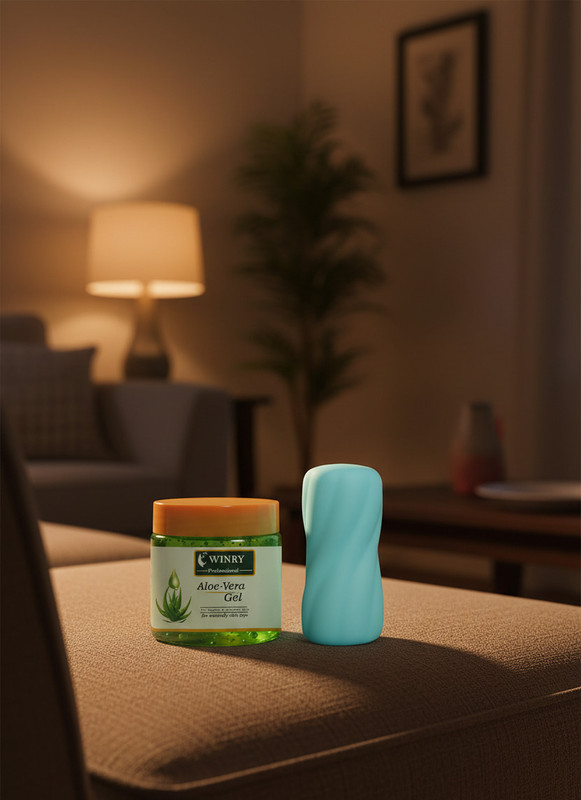 winry Aloe Vera Gel & Stroker Combo for Smooth and Comfortable Use(2 Items in the set)