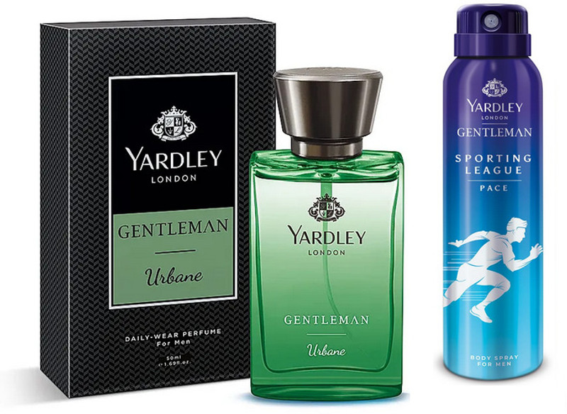 Yardley London 1 SPORTING LEAGUE PACE DEODORANT 150ML , 1 GENTLEMAN URBANE PERFUME 50ML(2 Items in the set)