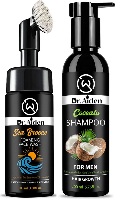 Dr Aiden Sea Breeze Foam Face Wash & Cocoalo Hair Growth Shampoo with coconut & Aloe Vera(2 Items in the set)